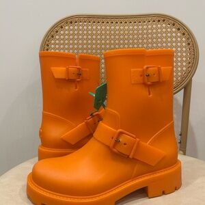 Jimmy Choo Yael Moto Rain Boots – Orange